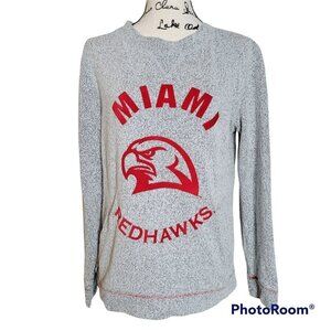 Adidas Miami Red Hawks Pullover Marled Gray Top with Pockets - Size XS